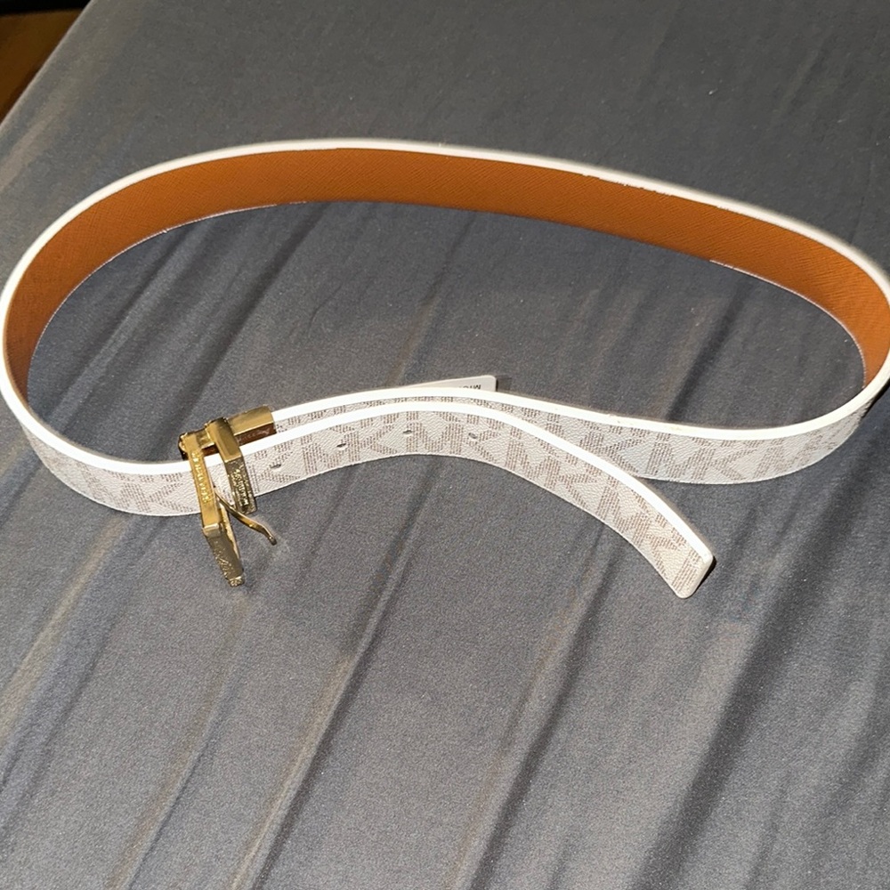 Michael Kors White and Gold Women's Belt